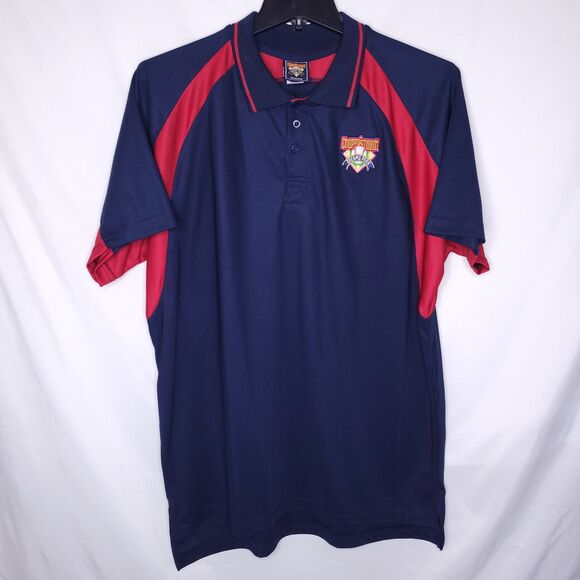Cooperstown Polo Shirt Mens Large Navy, Red Dreams Park - Picture 2 of 11